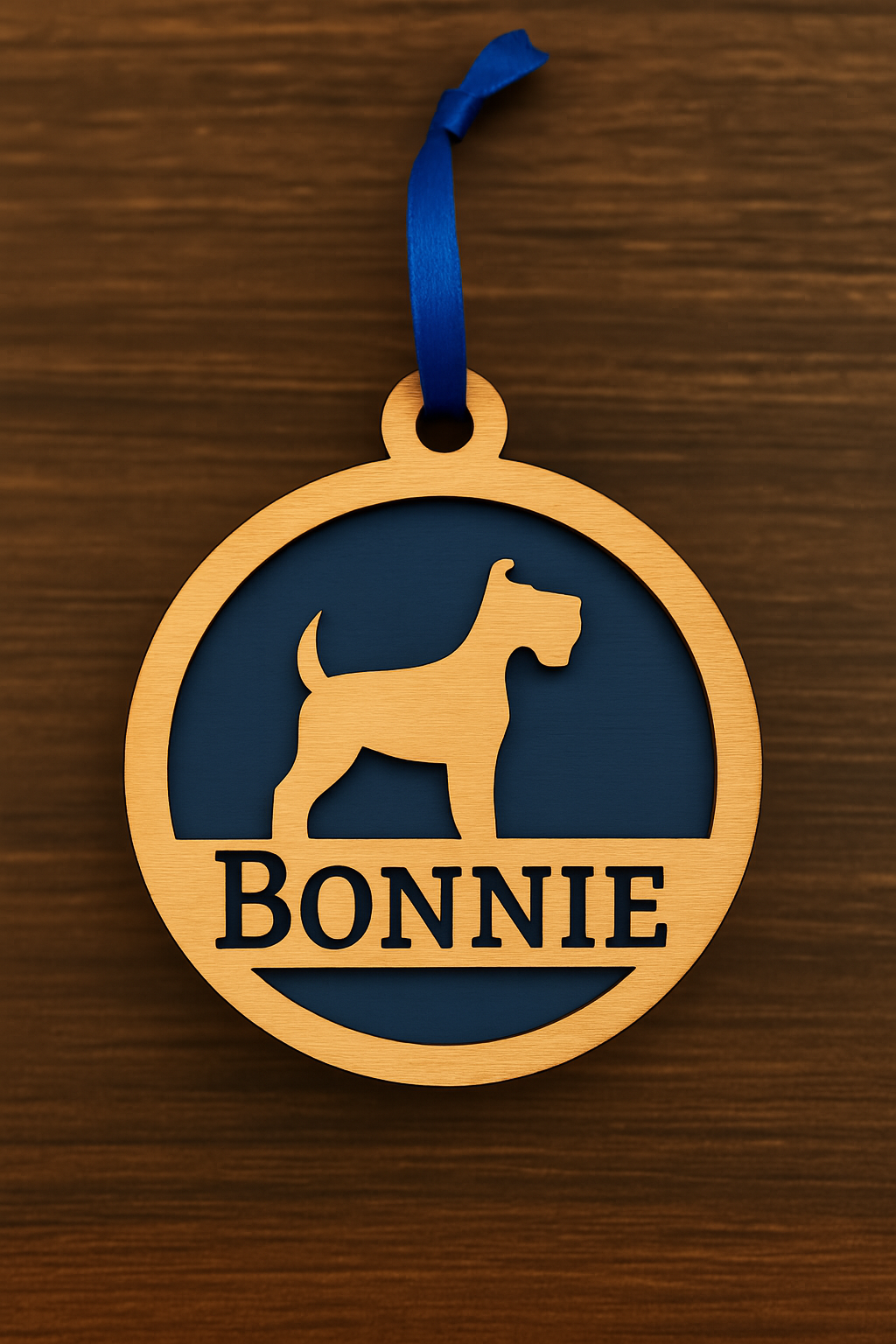 Engraved Wooden Christmas Decoration