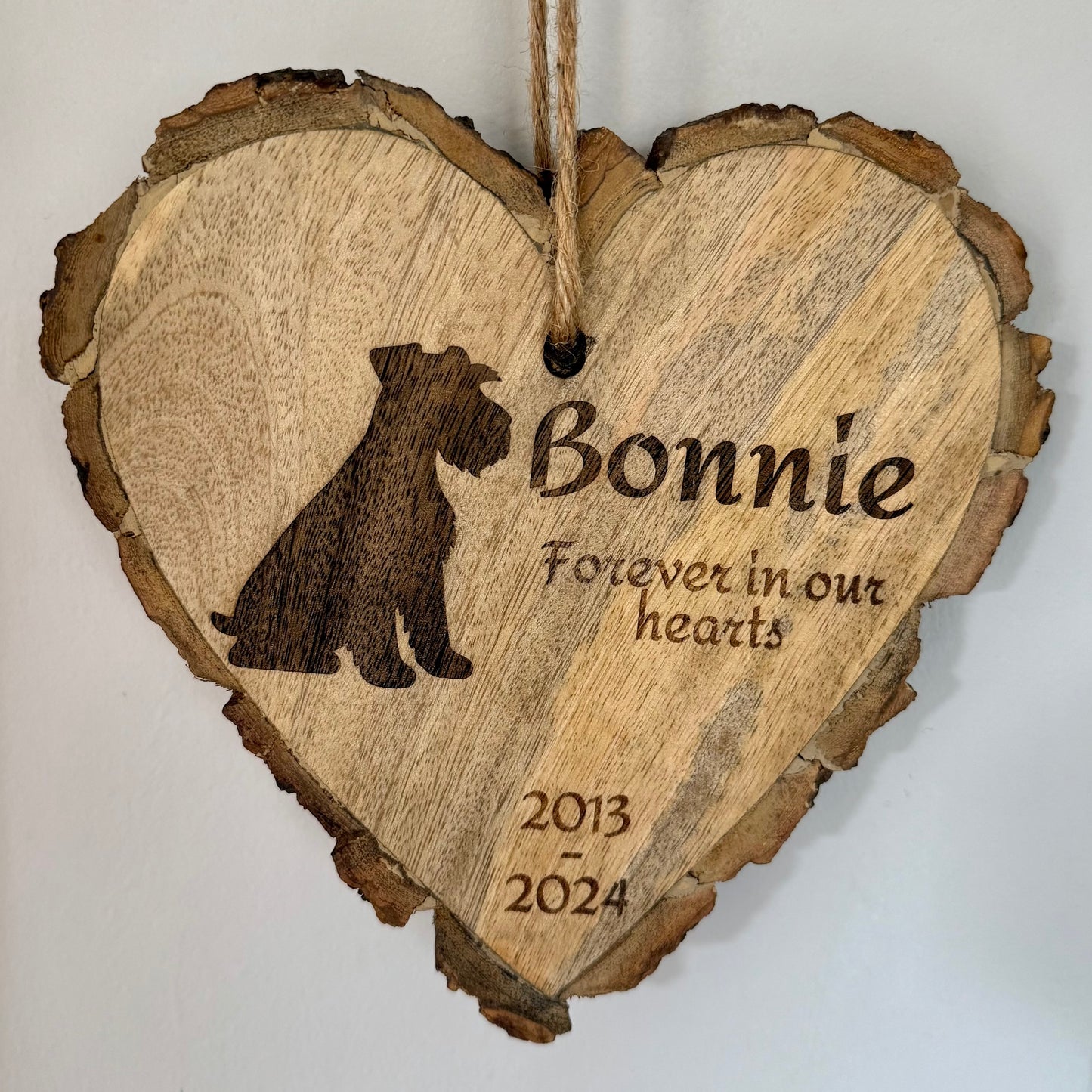 Large Wooden Remembrance heart