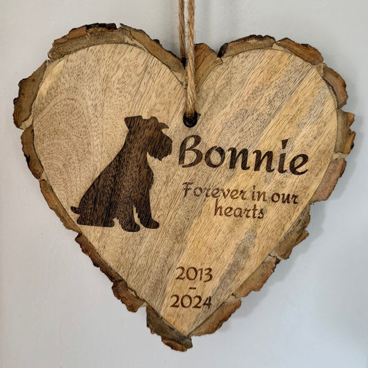Large Wooden Remembrance heart