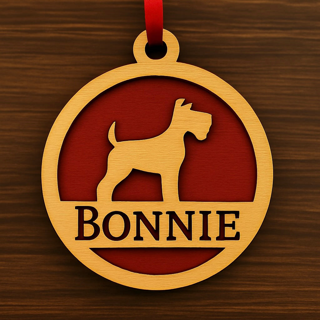 Engraved Wooden Christmas Decoration