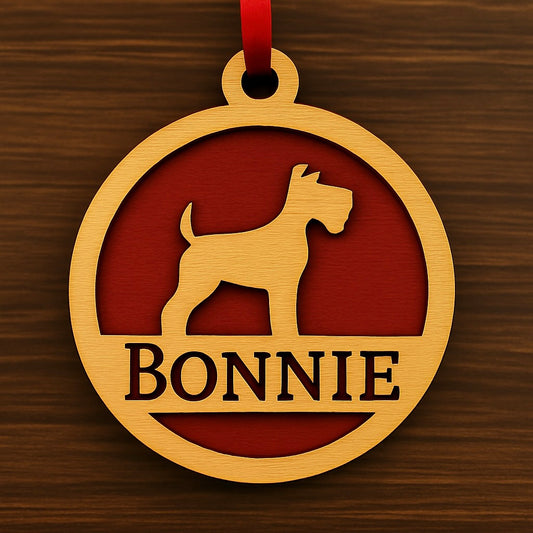 Engraved Wooden Christmas Decoration